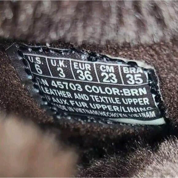 Skechers Shindigs Fortress Womens Size 6 Brown Suede Faux Fur Slip On Clog Shoes - Picture 9 of 9